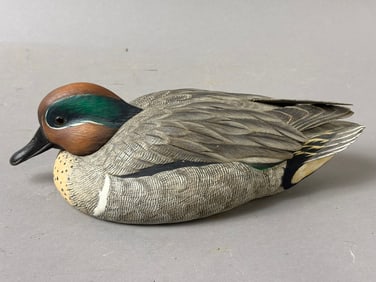 Tom Shumate Signed 1982 Greenwing Teal Duck Decoy