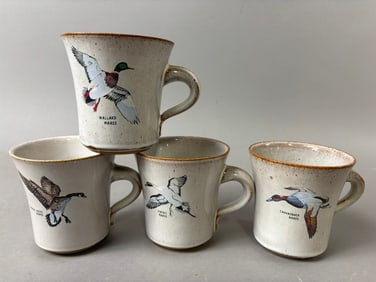 Lot 4 Canvasback Pintail Mallard Goose Coffee Mugs