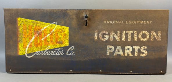 50s Holley Carburetor Ignition Parts Store Cabinet
