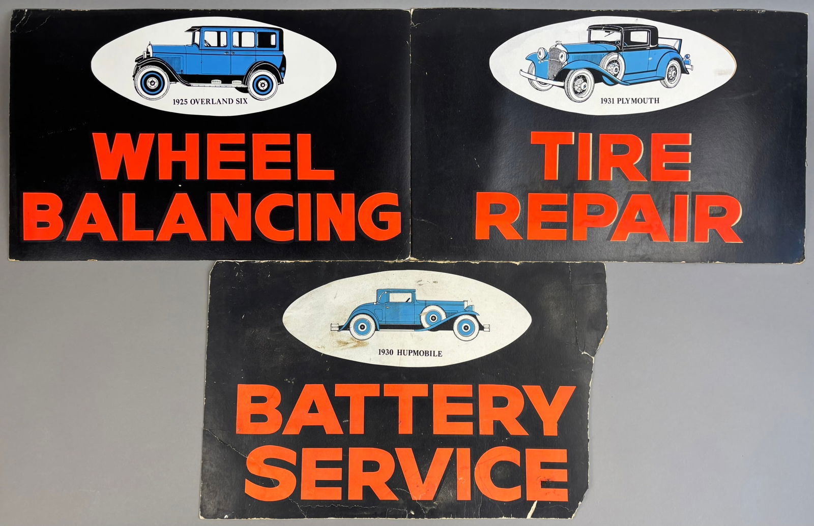 3 Tire Repair Battery Service Carboard Signs Station (1 of 14)