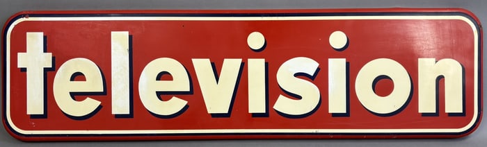 50s Era SST Television Store Display Novelty Sign