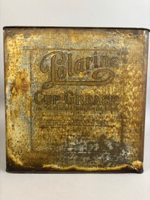Early Polarine 25 Pound Cup Grease Can Motor Oil