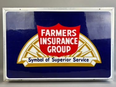 80s Era Farmers Insurance Plastic Advertising Sign