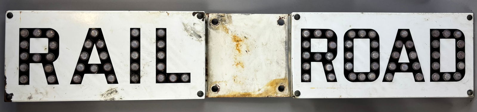 Antique Cast Iron Porcelain Railroad Crossing Sign (1 of 11)