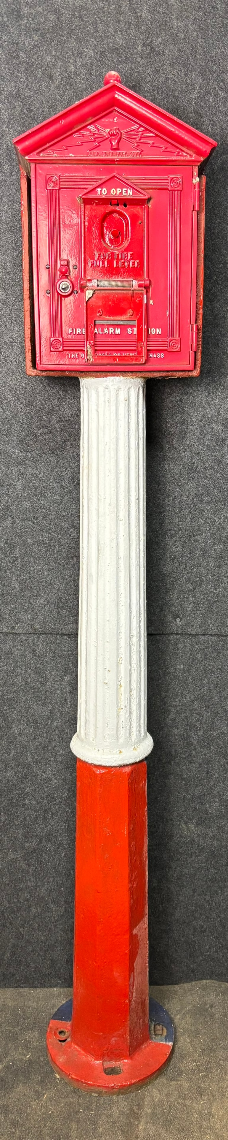 Antique Cast Iron Fire Alarm Box w/Pole Gamewell (1 of 14)