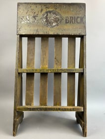 Early Salt Brick Wooden Store Display Stencil Logo