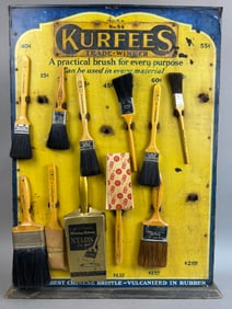 Antique Kurfees Paint Brush Counter Store Dispaly