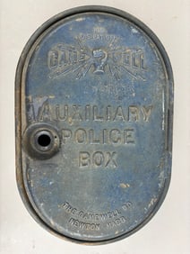 Cast Iron Auxiliary Police Alarm Box Game Well