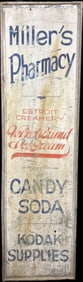 Early Millers Pharmacy Detroit Ice Cream SST Sign