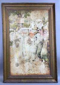 Early 1900s Westminster Rye Whiskey Tin Litho Sign