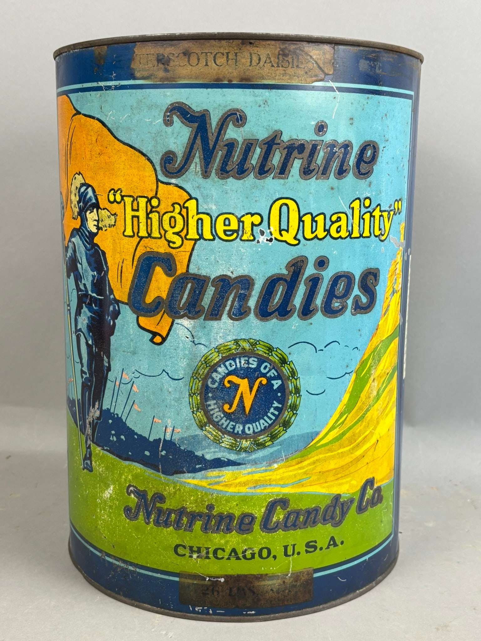 Antique Nutrine Candy Co 26 Pound Large Store Can (1 of 16)