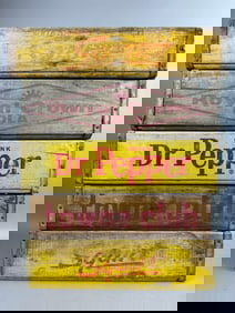 5 Squirt Royal Crown Dr Pepper Wood Bottle Crates