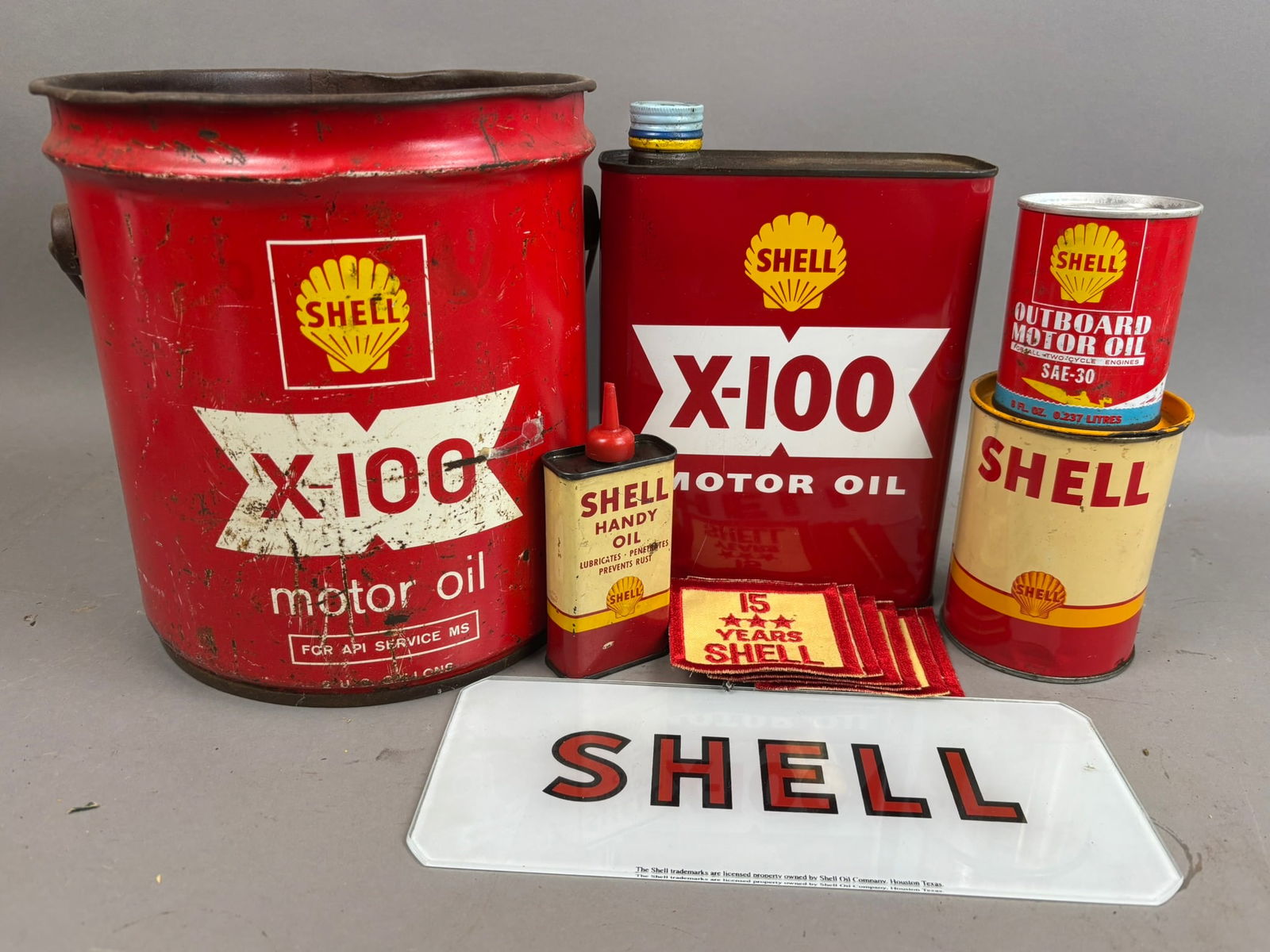 11 Vintage Shell Motor Oil Gas Station Can Patch (1 of 9)