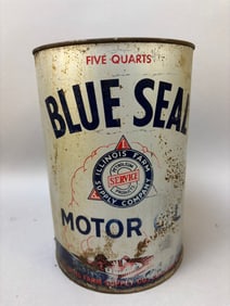 Illinois Farm Supply Co Blue Seal 5 Quart Oil Can