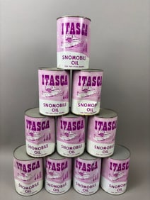 10 NOS Itasca Snowmobile Motor Oil Cans Westland