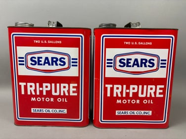 2 Sears Tri Pure Motor Oil 2 Gallon Can