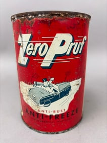 ZeroPruf AntiFreeze Quart Metal Can Snowman Logo