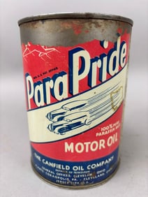 ParaPride Motor Oil Metal Quart Can Canfield Ohio