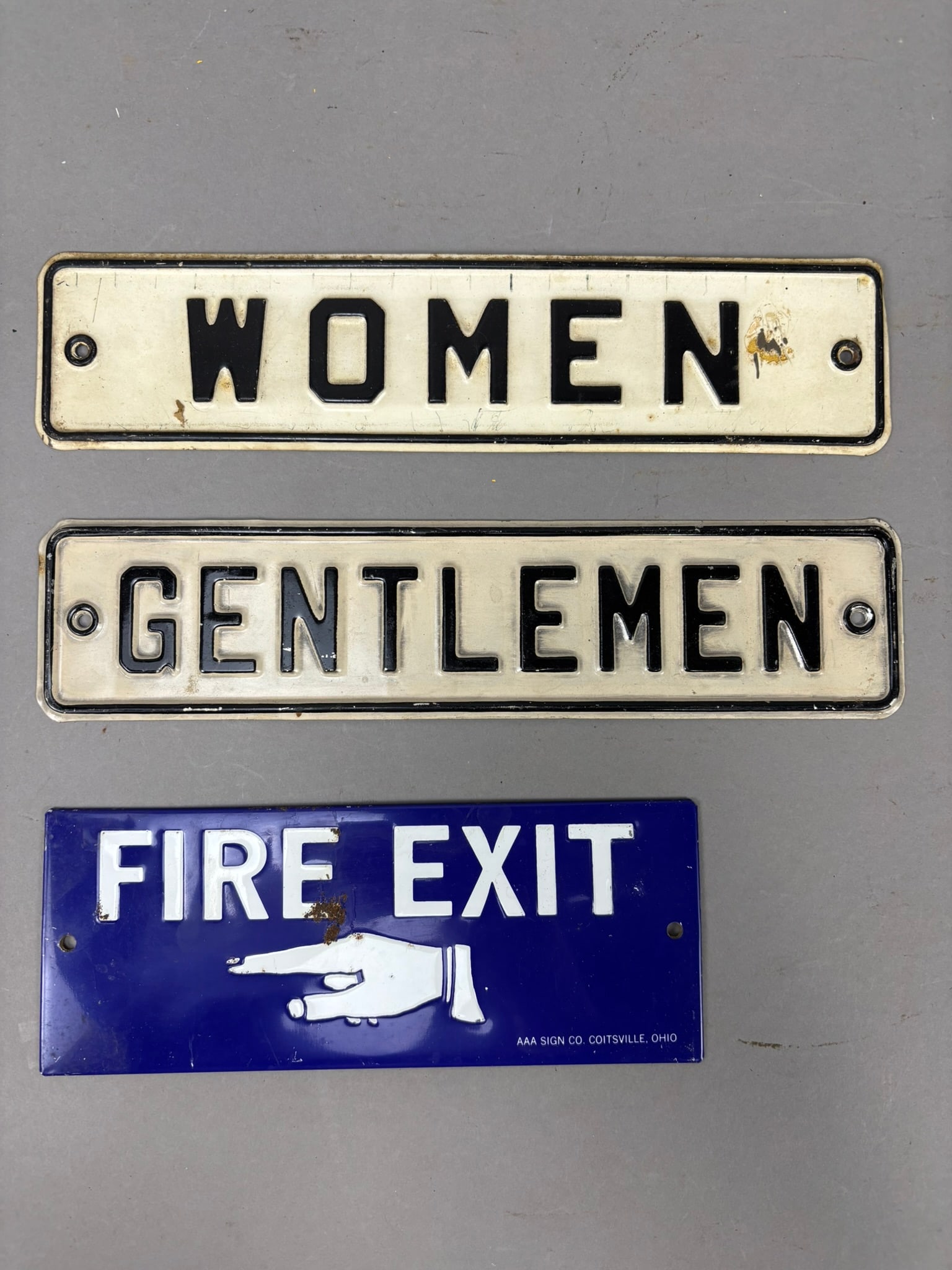 3 SST Industrial Signs Fire Exit Pair Restroom (1 of 4)