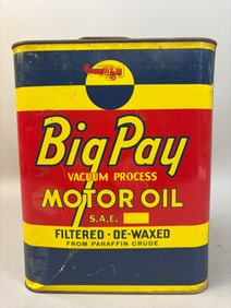 Big Pay Motor Oil 2 Gallon Can Airplane Graphic