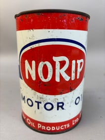 NOS NoRip Motor Oil Metal Quart Can Phoenix Belgium