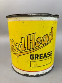 Red Head Grease 5 Pound Can Motor Oil Gas Station