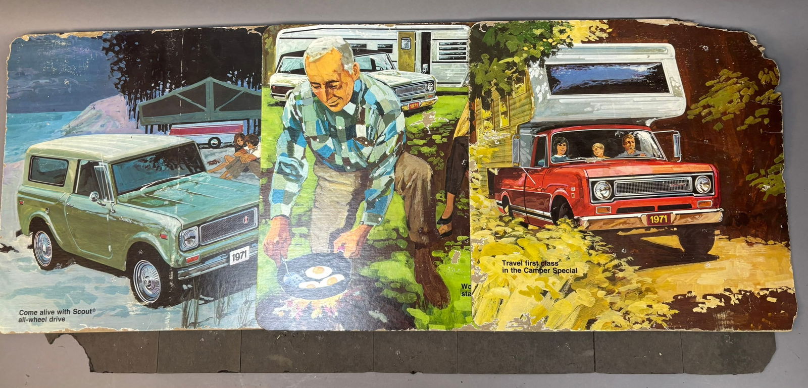 3 1971 International Scout Dealer Cardboard Signs (1 of 7)