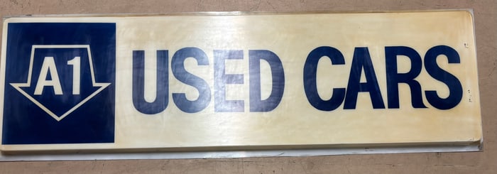 Ford A-1 Dealership 60s Era Used Car Plastic Sign