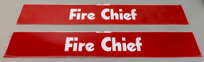 2 Vintage Texaco Fire Chief Gas Pump Ad Glass