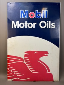 Vintage DST Mobil Gas Motor Oils Pegasus Sign