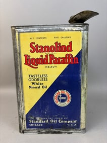 Standard Oil Square 5 Gallon Stanolind Service Can