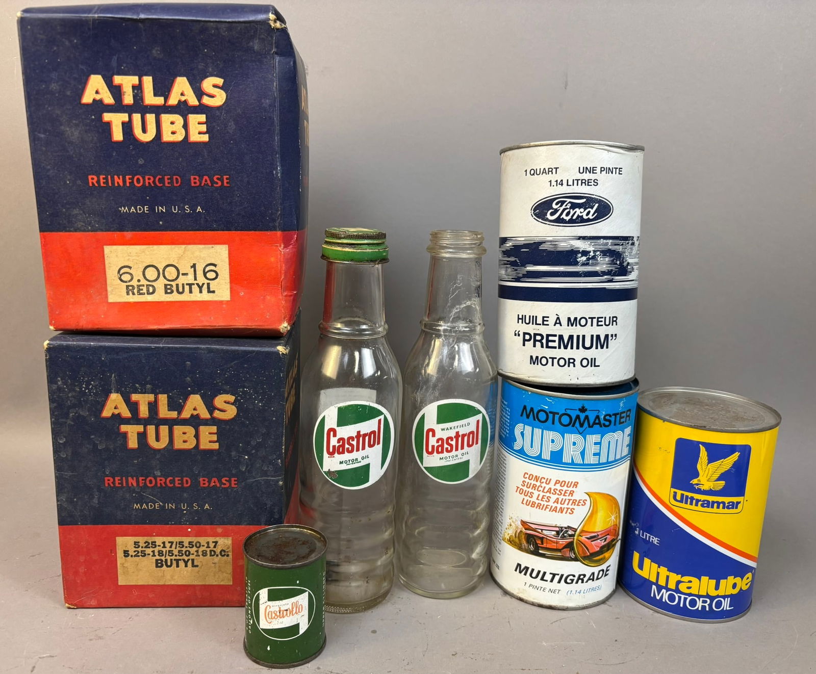 8 Ford Castrol Imperial Quart Oil Cans Bottles (1 of 9)