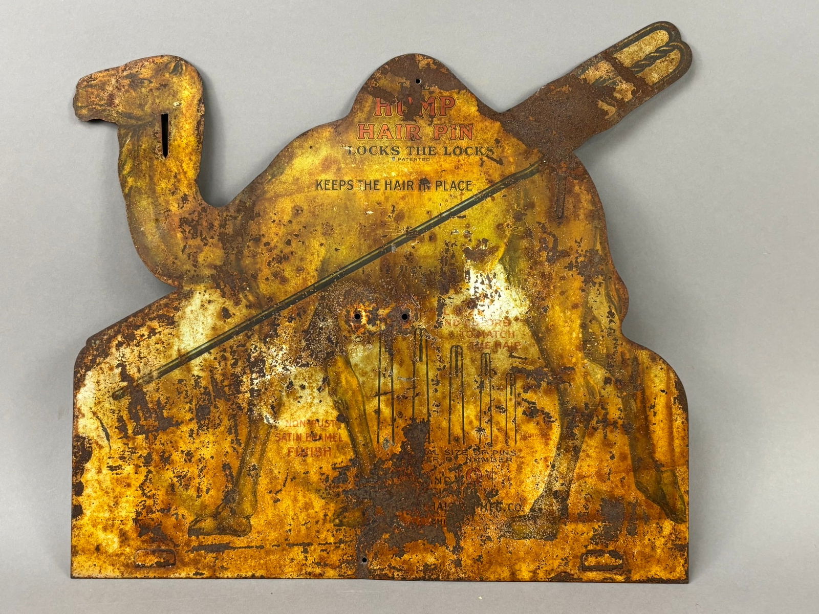 Hump Hair Pin Figural Camel Tin Litho Store Display (1 of 10)