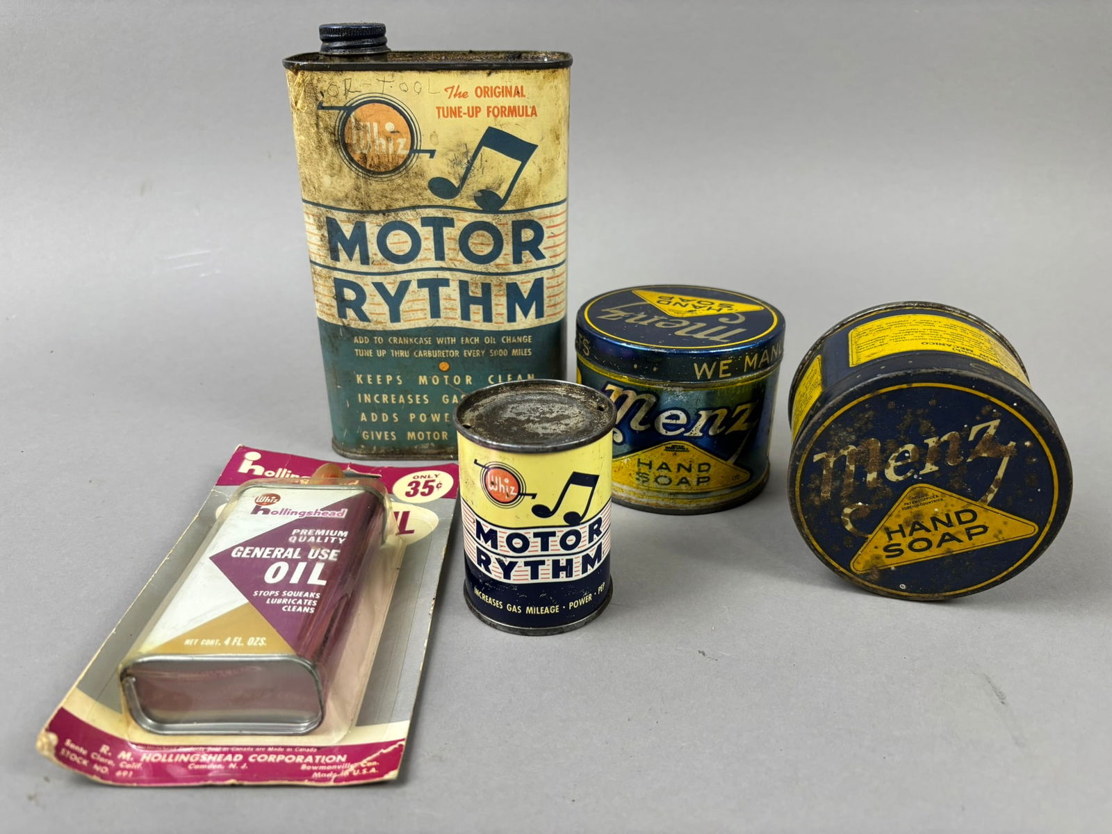 5 Vintage Whiz Motor Rhythm Soap Handy Oiler Can (1 of 9)