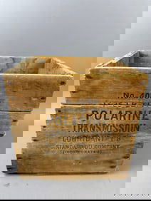 Polarine Standard Oil Can Wood Advertising Crate