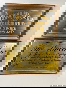 2 Antique Brass Insurance Advertising Signs