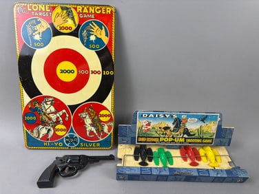 Daisy Red Ryder Shooting Game Marx Lone Ranger Tin