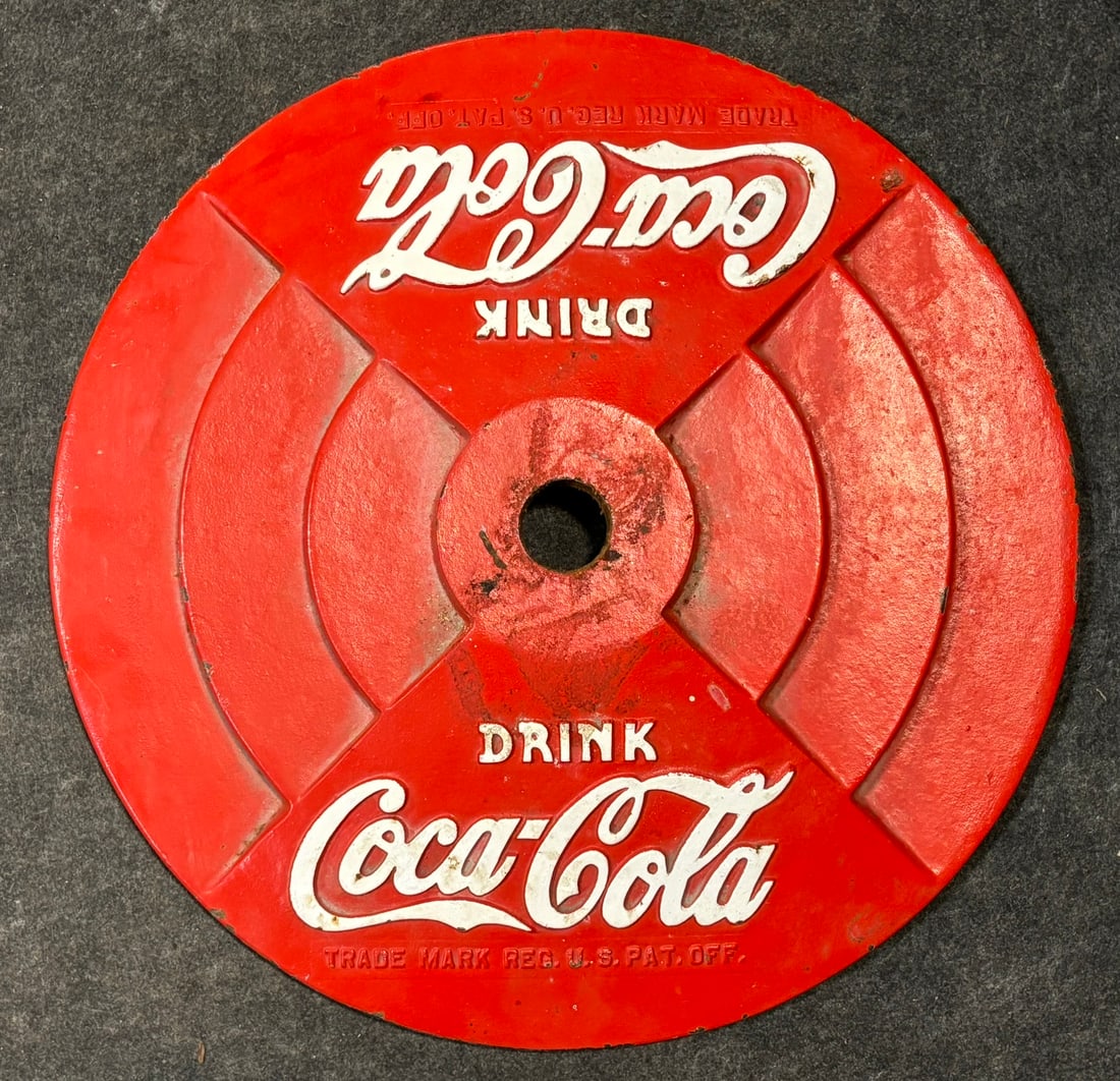Coca Cola 50s Painted Curbside Lollipop Cast Base (1 of 8)