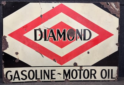 Large DSP Diamond Gas Motor Oil Advertising Sign