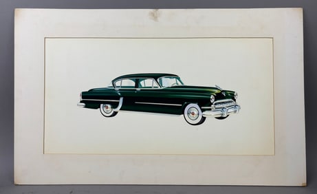 50s Era Chrysler Lawson Design Car Art Sketch