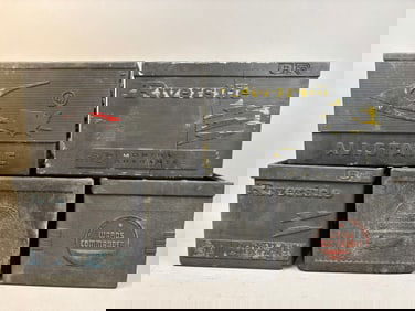 5 Antique Allstate Riverside Car Battery Housings