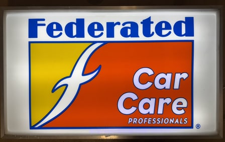 Federated Car Care Professionals Plastic Lighted Sign