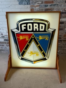 Ford Jubilee V8 Lighted Dealership Showroom Sign