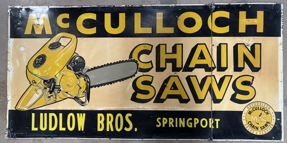 McCulloch Chain Saw Hardware Billboard Sign