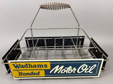 Wadhams Bonded Motor Oil 8 Bottle Carrier 4 Signs