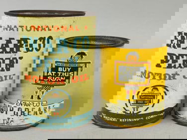 2 Enarco Penn Motor Oil Quart Grease Can Buy This