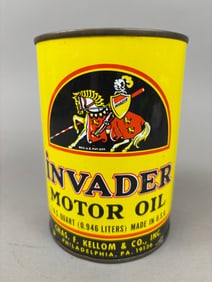 Invader Motor Oil Quart Can Chas Kellom Philly