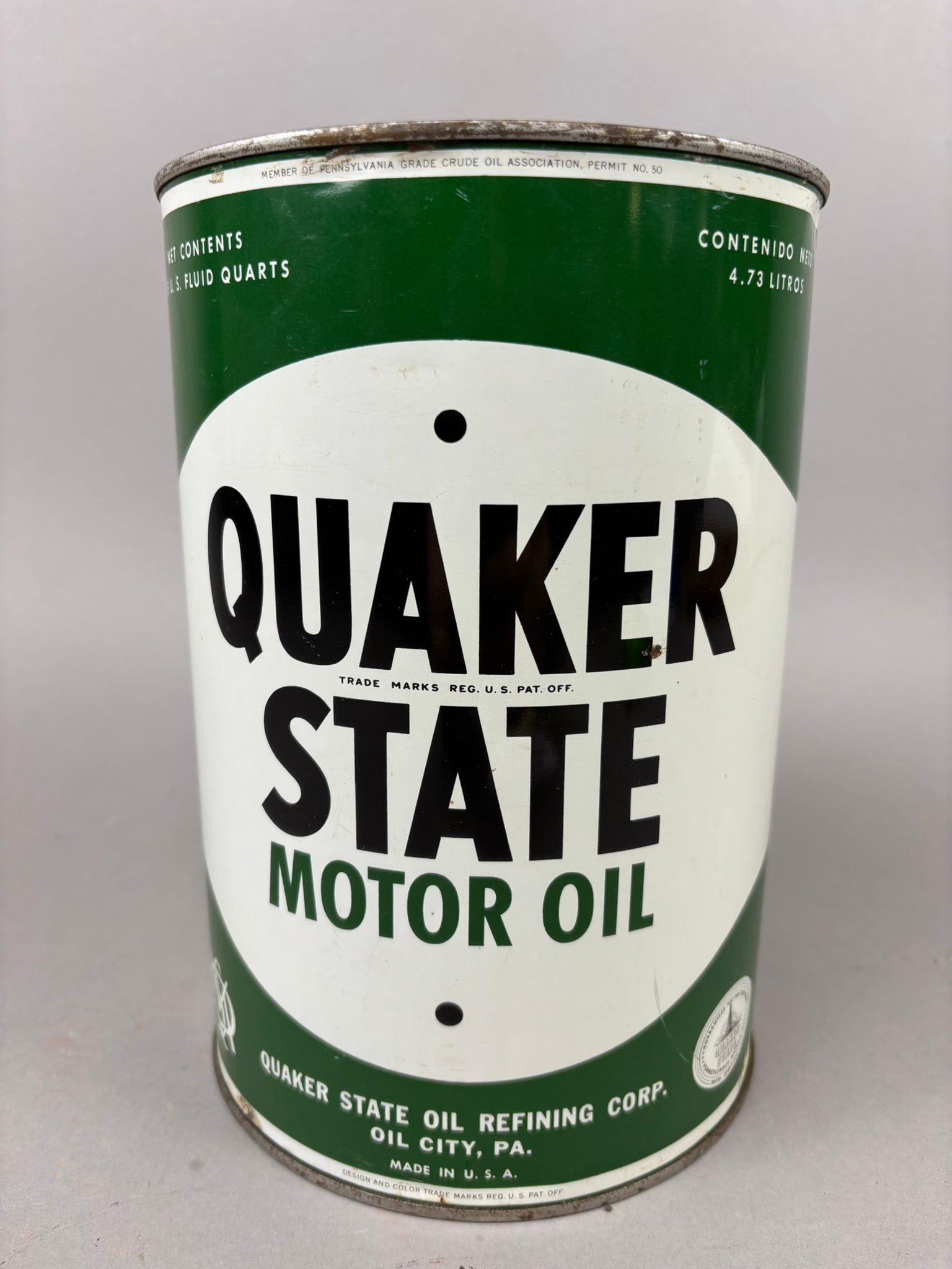 NOS Quaker State 5 Quart Motor Oil Can (1 of 11)