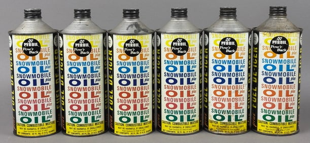 6 60s Pyroil Snowmobile Cone Top Motor Oil Can