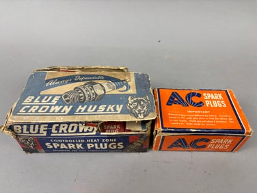 19 NOS AC Delco Blue Crown Husky Spark Plugs